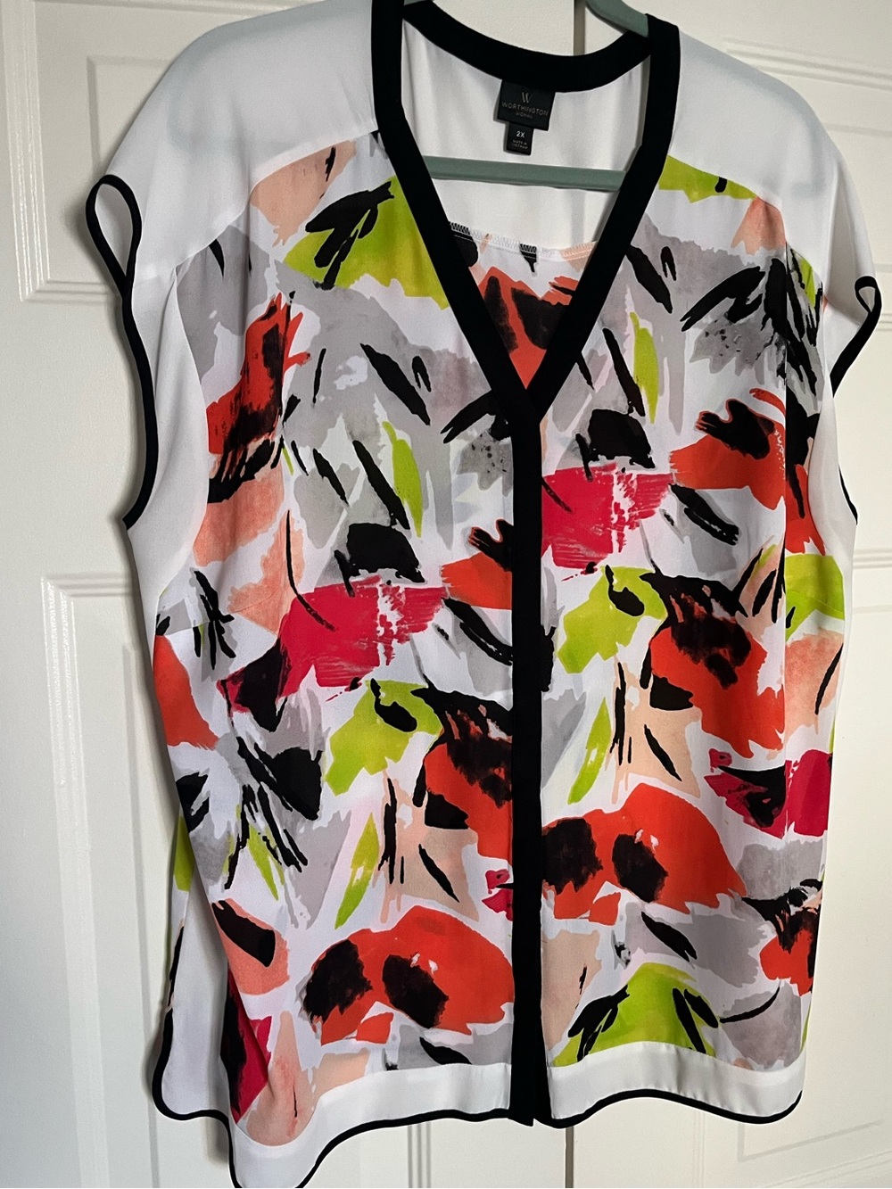 Worthington Short Sleeve Blouse